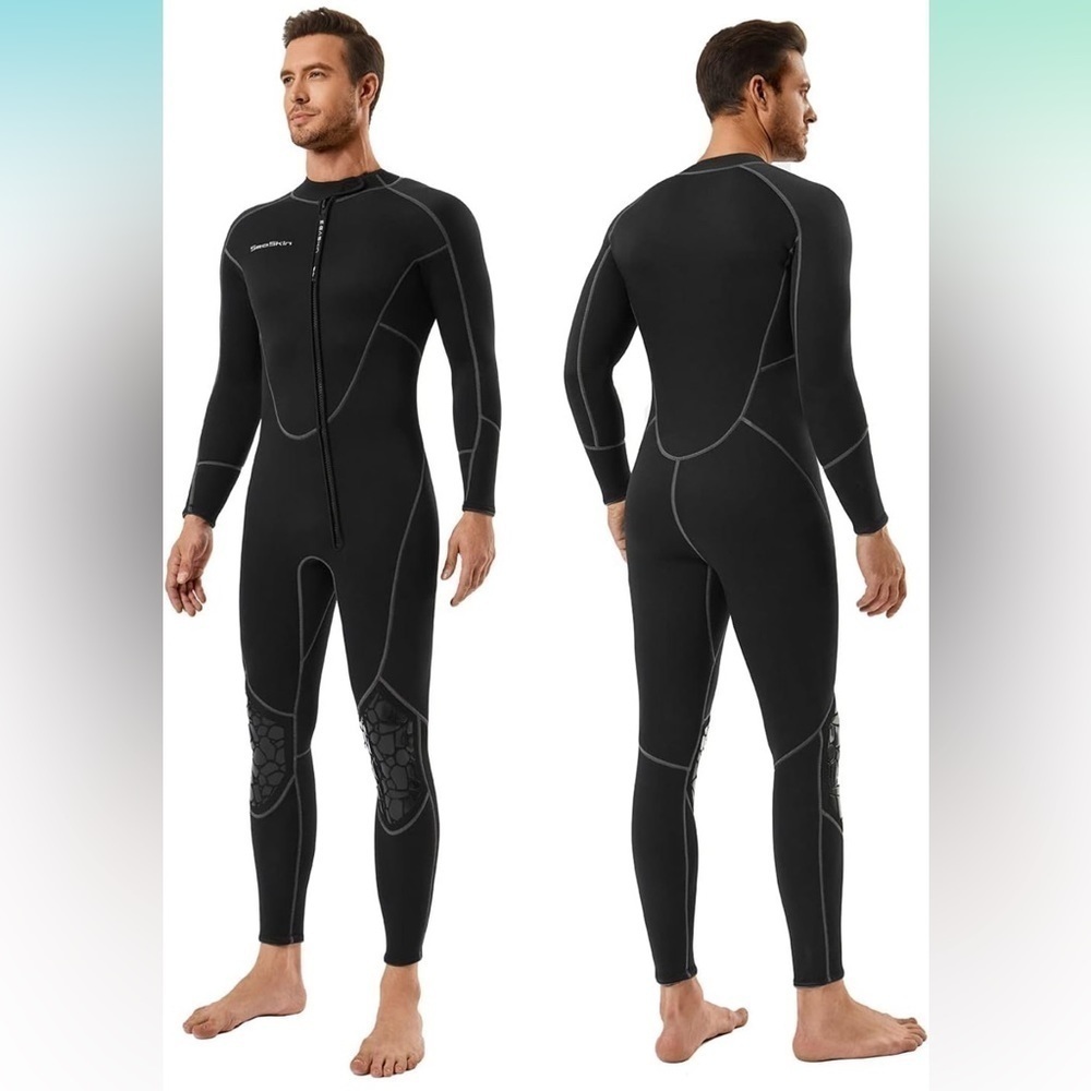 Mens 3mm Wetsuit Full Body Diving Snorkeling Surfing Swimming skiing, sz S NEW